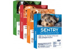 Sentry капли от блох, клещей и комаров для собак (набор 4 упаковки)