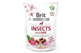 Brit Care Dog Crunchy Cracker Insects ласощі для собак з комахами, ягням та малиною 200г