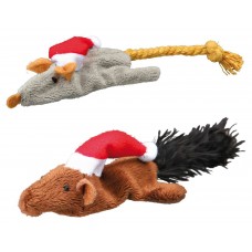 Trixie игрушка для собак рождественская: мышка, белка 14-17 см. (1 шт.)
