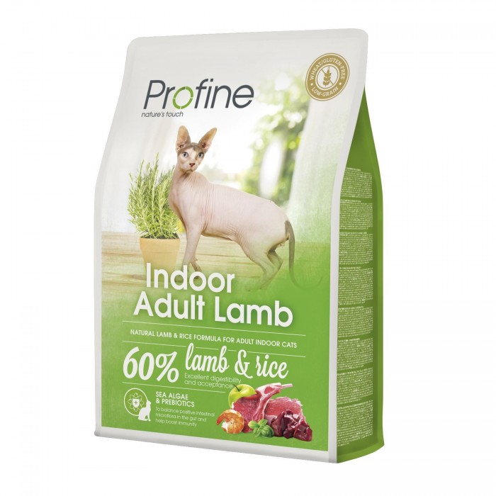 Profine Cat Indoor ягненок для выведения шерстяных комочков у котов 2 kg