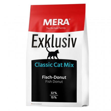 Mera Exklusiv Classic Cat Mix Fish Donut сухой корм для котов с рыбой 10 кг