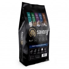 Savory Adult Cat Gourmand Fresh Salmon and White Fish 8 kg
