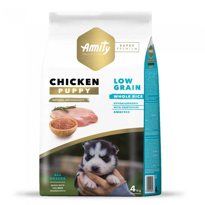 Amity Super Premium Chicken Puppy сухой корм для щенков с курицей 4 кг