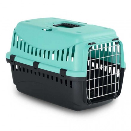 Bergamo Gipsy 2 Large Blue переноска з металевими дверцятами для котів та собак до 12 кг (синя)