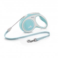 Flexi New Comfort поводок-рулетка (трос) для собак средних пород голубого цвета размер M: 5м/20кг