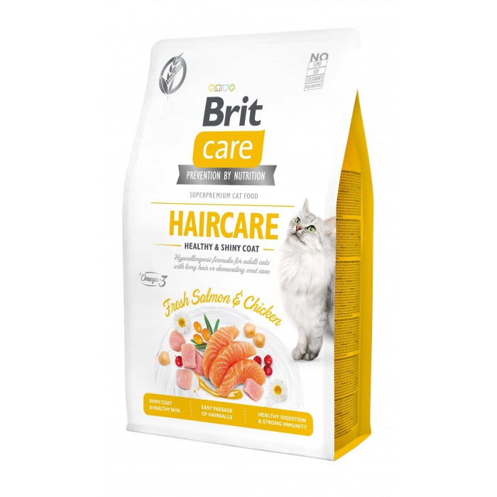 Brit Care Cat GF Haircare Healthy and Shiny  Coat, 2кг (здоров'я шкіри та шерсті)