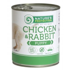 Nature's Protection Puppy Chicken & Rabbit влажный корм для щенков с курицей и кроликом 400 г*6шт.