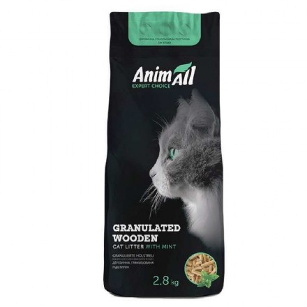 AnimAll деревний наповнювач для котів з ароматом м`яти 2,8 кг