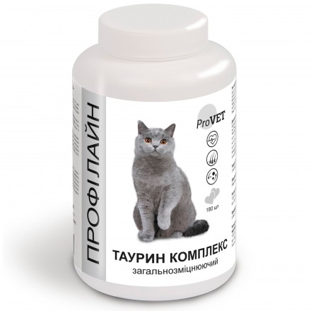 ProVET Профилайн Таурин общеукрепляющий комплекс для котов 180 табл.