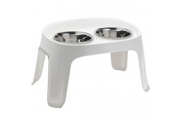 Moderna Skybar столик с мисками для собак (белый) 2x1800 мл