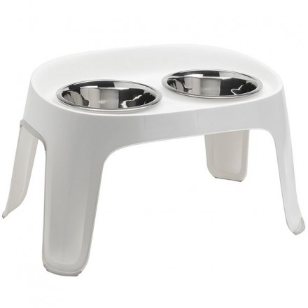 Moderna Skybar столик с мисками для собак (белый) 2x1800 мл