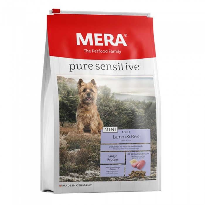 MERA Pure Sensitive Mini Lamb & Rice сухий корм для собак малих порід з ягням та рисом 1 кг