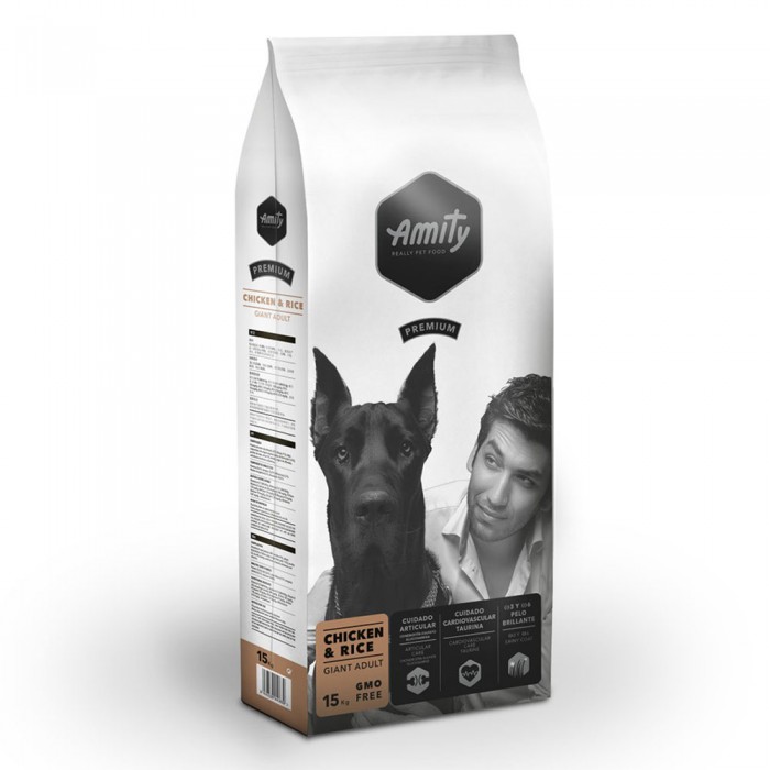 Amity Gigantes Chicken & Rice сухий корм для собак великих порід з куркою та рисом 15кг