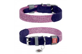 Collar WAUDOG Classic нашийник для собак зі шкіри та бавовни (фіолетовий) S