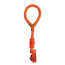 Croci Juice игрушка для собак "Канат с ручкой и конфетой" (оранжевый) 40 см