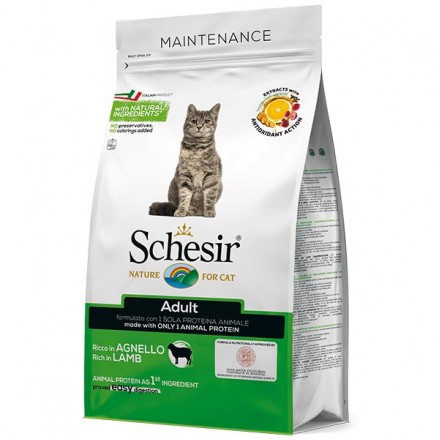 SCHESIR CAT ADULT LAMB сухий корм для котів від 1 до 7 років з ягням 0,4 кг