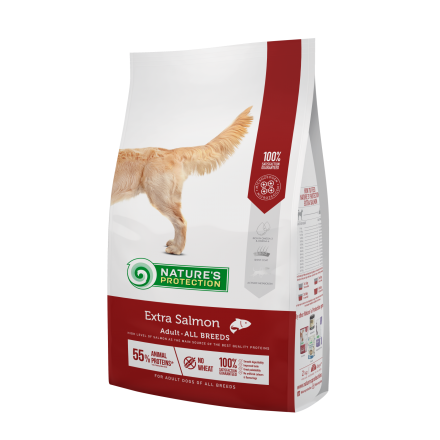 Nature's Protection Extra Salmon Adult All Breeds сухой корм с лососем для взрослых собак всех пород 12 кг