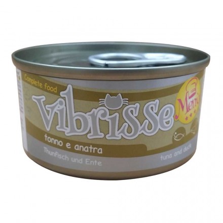 VIBRISSE MENU вологий корм для котів з тунцем та качкою в соусі 70 г