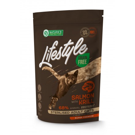 Lifestyle Grain Free Salmon with krill Sterilised Adult Cat для котів з лососем 0,4 кг