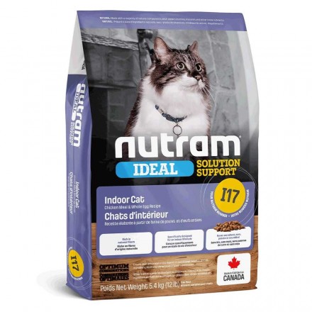 NUTRAM I17 IDEAL SS сухой корм для требовательных котов с курицей и цельными яйцами 5,4 кг