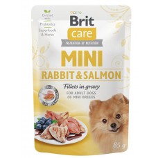 Brit Care Mini pouch філе кролика з лососем у соусі 85g