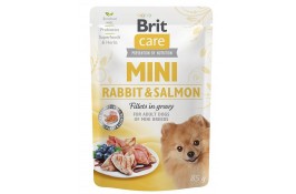 Brit Care Mini pouch філе кролика з лососем у соусі 85g