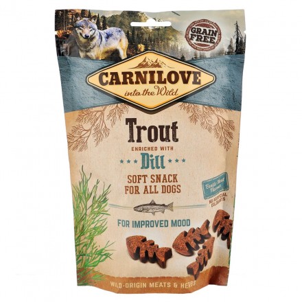 Ласощі Carnilove Dog Semi Moist з фореллю та кропом для дорослих собак 200g