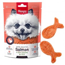 Wanpy Salmon Fish Shape Bites лакомство для собак с лососем 100 г