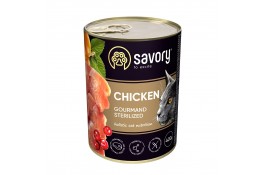 Savory Cat Can Adult Sterilised куркa 400g
