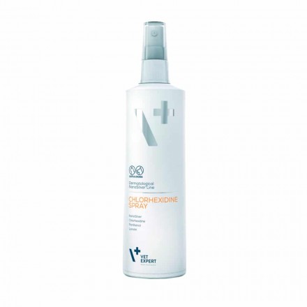 Vet Expert NanoSilver Chlorhexidine антибактериальный спрей с наносеребром и хлоргексидином для кошек и собак 100 мл