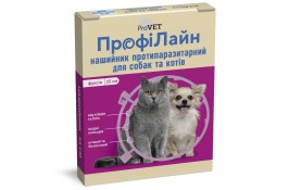 ProVET Профилайн противопаразитарный ошейник для котов и собак маленьких пород (фуксия) 35 см
