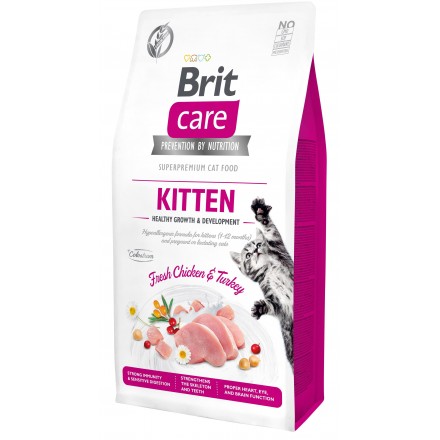 Brit Care Cat GF Kitten HGrowth and Development, 7кг (здоровый рост и развитие)