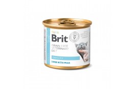 Brit GF VetDiet Obesity вологий корм для котів при ожирінні та надмірній вазі з ягням 200 г