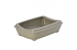 Moderna туалет для кошек с бортиком (серый) 50х38х14 см