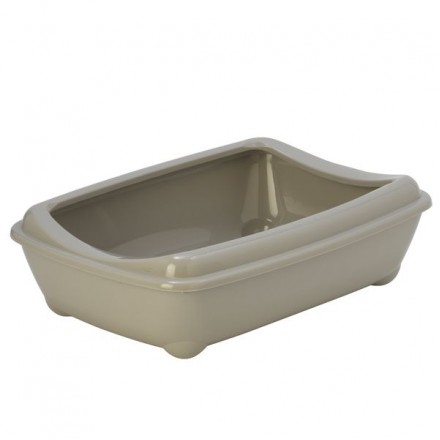 Moderna туалет для кошек с бортиком (серый) 50х38х14 см