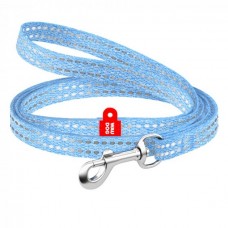 Collar WAUDOG Re-cotton светоотражающий поводок для собак и котов (голубой) XS