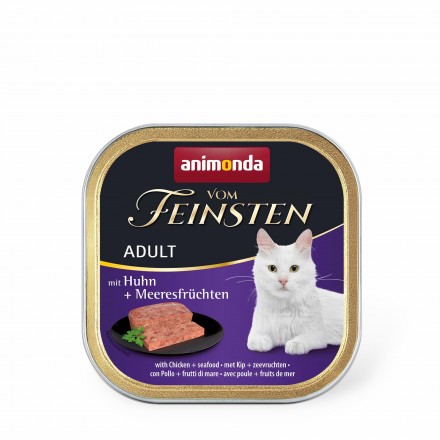Animonda Vom Feinsten Adult with Chicken + Seafood вологий корм з куркою та морепродуктами для котів 100 г
