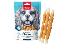 Wanpy Chicken Jerky & Rawhide Twists лакомство для собак с курицей 100 г
