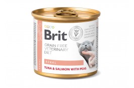 Консерва Brit GF Veterinary Diet Cat Renal с тунцом, лососем и горошком для кошек 200 g
