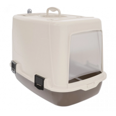 Irak Plast закрытый туалет для котов (коричнево-бежевый)