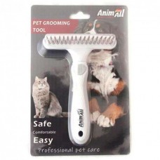 AnimAll Groom дворядний гребінець-граблі для тварин (сірий)