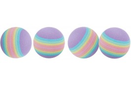 Trixie набор игрушек для кошек Мячики радужные 3,5 см (4 шт)