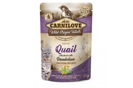 Carnilove Cat Pouch влажный корм для стерилизованных кошек с перепелом и одуванчиком 85 г