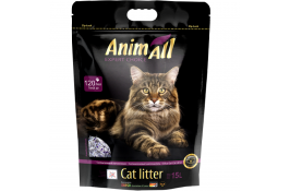 AnimAll Premium "Кристали аметиста" силікагелевий наповнювач для котів з квітковим ароматом 15 л