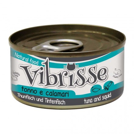 Vibrisse вологий корм для котів з тунцем та кальмаром 70г