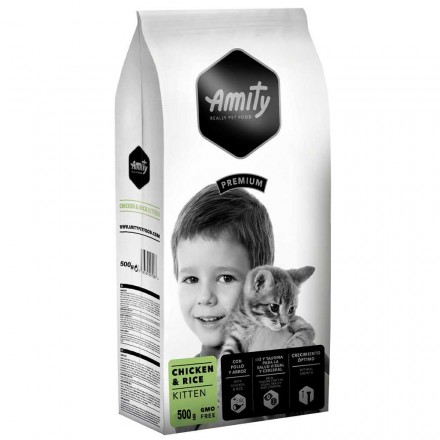 Amity Kitten Chicken & Rice сухий корм для кошенят з куркою та рисом 0,6 кг