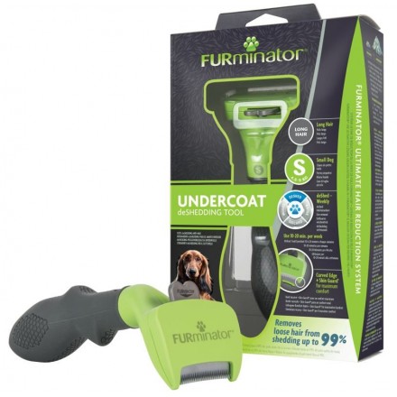 FURminator Long Hair фурминатор для собак маленьких пород с длинной шерстью размер S