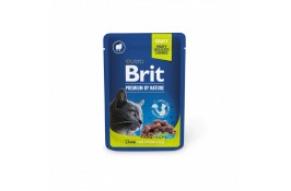 Brit Premium Cat Pouch вологий корм для стерилізованих котів з ягнятиною 100г*24шт