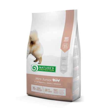 Nature's Protection Mini Junior Small Breeds сухий корм для цуценят малих порід 7,5 кг