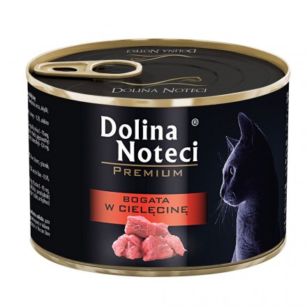 Dolina Noteci Premium влажный корм с телятиной для кошек 185 г